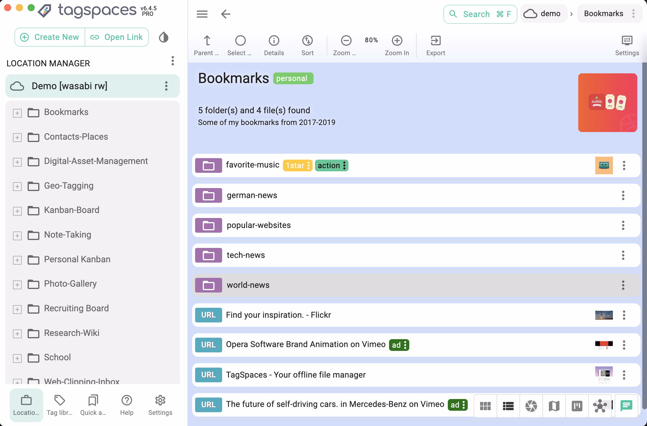 TagSpaces as S3 file browser