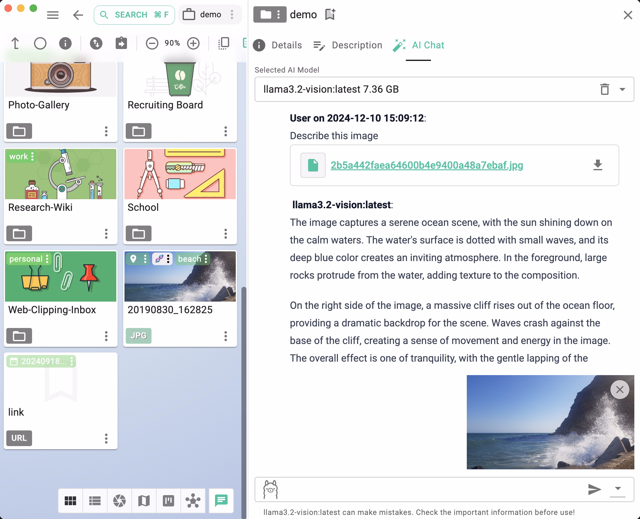 AI chat with local files